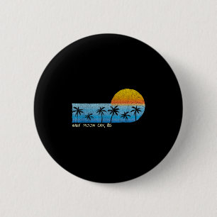 Bóton Redondo 5.08cm Vintage Half Moon Cay, Bs Palm Trees & Sunset