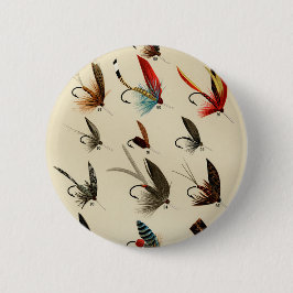 Bóton Redondo 5.08cm Vintage Insect Trout Voa Asas
