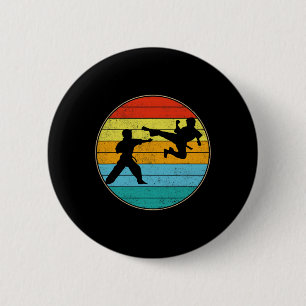 Bóton Redondo 5.08cm Vintage Karate Kids Martial Arts Fighting Retro Ka