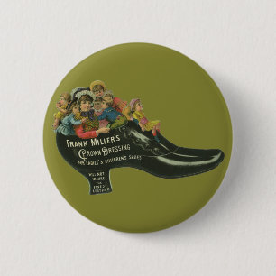 Bóton Redondo 5.08cm Vintage Product Label, Calçado polonês de Frank Mi