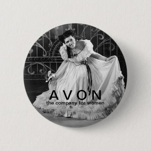 Bóton Redondo 5.08cm Vintage que olha o botão da beleza de AVON