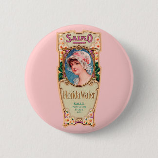 Bóton Redondo 5.08cm Vintage Salko Florida Water Perfume Label