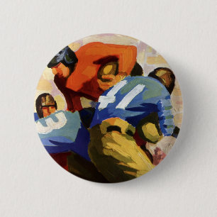 Bóton Redondo 5.08cm Vintage Sports, jogadores de futebol em um jogo