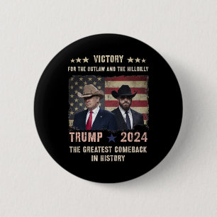 Bóton Redondo 5.08cm Vintage Vitória Trump Vance Nós Festejamos O Retur