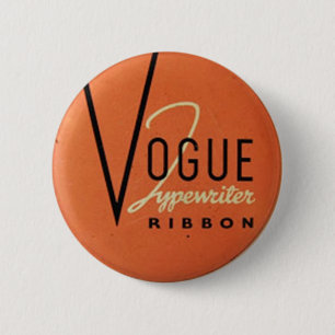 Bóton Redondo 5.08cm Vintage Vogue Typewrite Ribbon