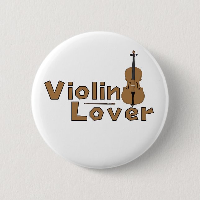Bóton Redondo 5.08cm Violin Lover (Frente)