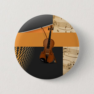 Bóton Redondo 5.08cm Violino na Abstrato