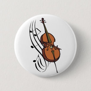 Bóton Redondo 5.08cm Violoncelo e música