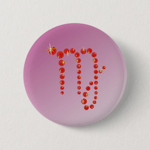 Bóton Redondo 5.08cm Virgem 23. agosto até 23. setembro Button