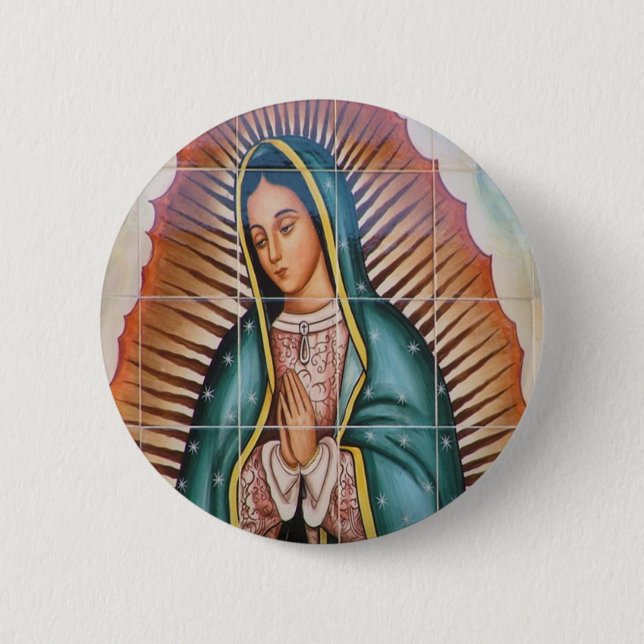 Bóton Redondo 5.08cm Virgin de Guadalupe (Frente)
