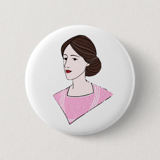 Bóton Redondo 5.08cm Virginia Woolf Button Pin