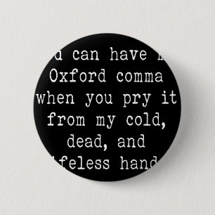 Bóton Redondo 5.08cm Vírgula de Oxford