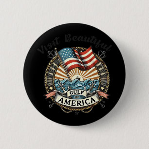 Bóton Redondo 5.08cm Visite O Belo Golfo Da América