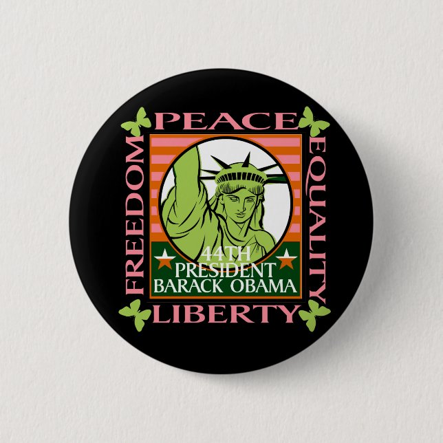 BÓTON REDONDO 5.08CM VITÓRIAS DE BARACK OBAMA! (Frente)