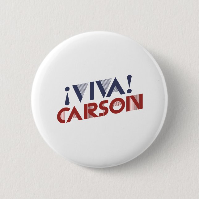 Bóton Redondo 5.08cm Viva Carson 2016 (Frente)