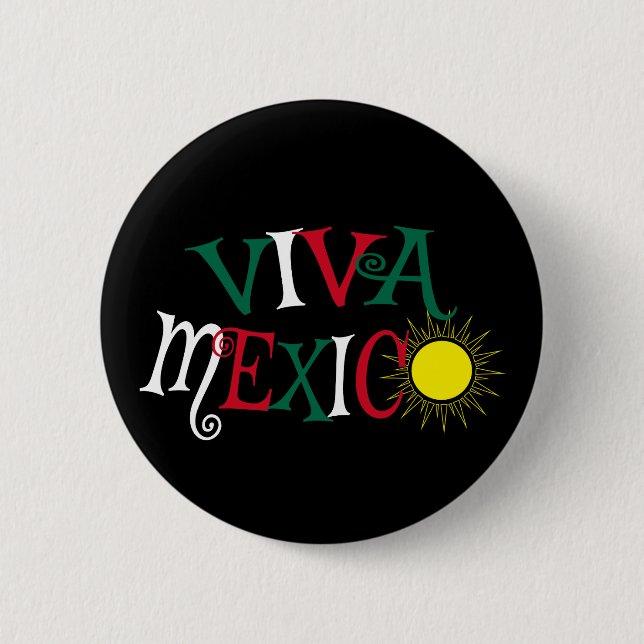 Bóton Redondo 5.08cm Viva México (Frente)