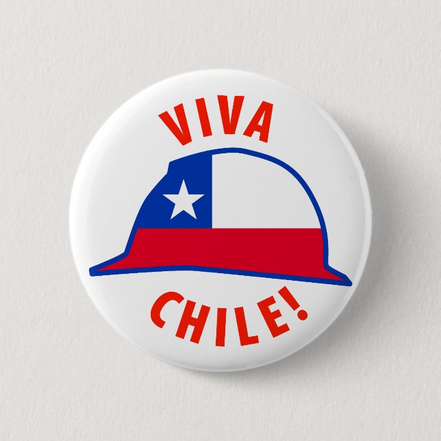 Bóton Redondo 5.08cm Viva o Chile! (Frente)