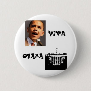 Bóton Redondo 5.08cm Viva Obama
