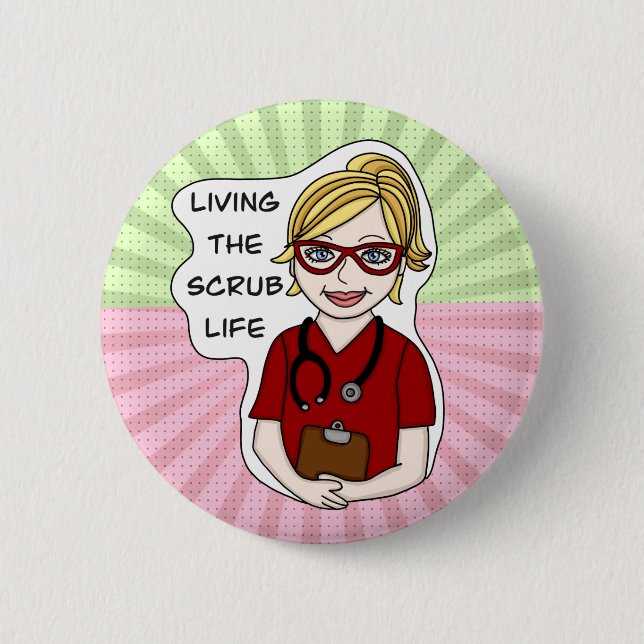 Bóton Redondo 5.08cm Vivendo a vida escrupulosa | Humor profissional mé (Frente)