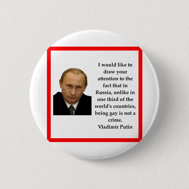Bóton Redondo 5.08cm Vladimir Putin (Frente)