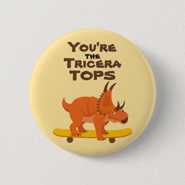 Bóton Redondo 5.08cm Você é presente de dinossauro dia de os namorados  (Frente)