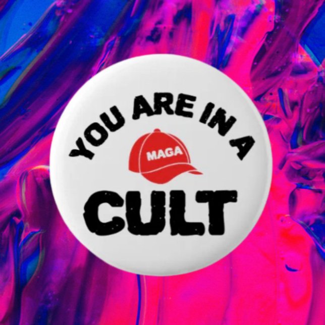Bóton Redondo 5.08cm Você Está Em Um Culto! | Botão de Sensibilização A (Criador carregado)