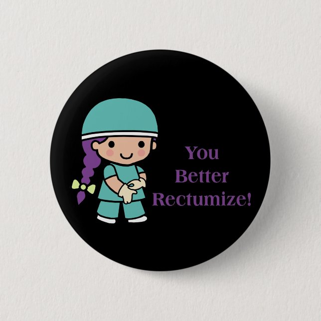 Bóton Redondo 5.08cm Você melhora Rectumize (Frente)