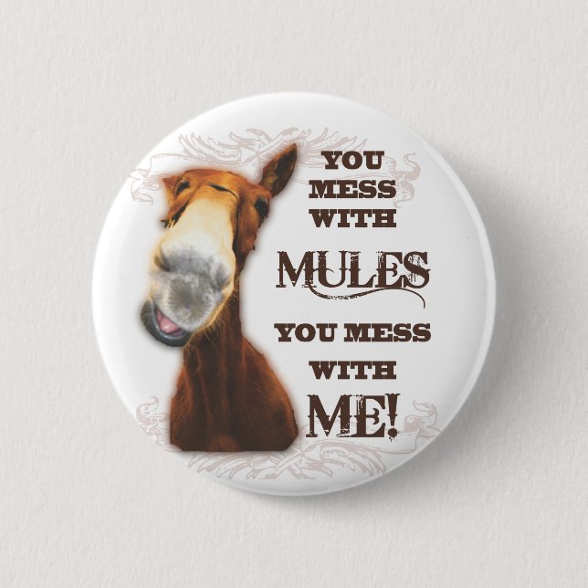 BÓTON REDONDO 5.08CM VOCÊ SUJA COM MULAS QUE VOCÊ SUJA COM MIM (Frente)