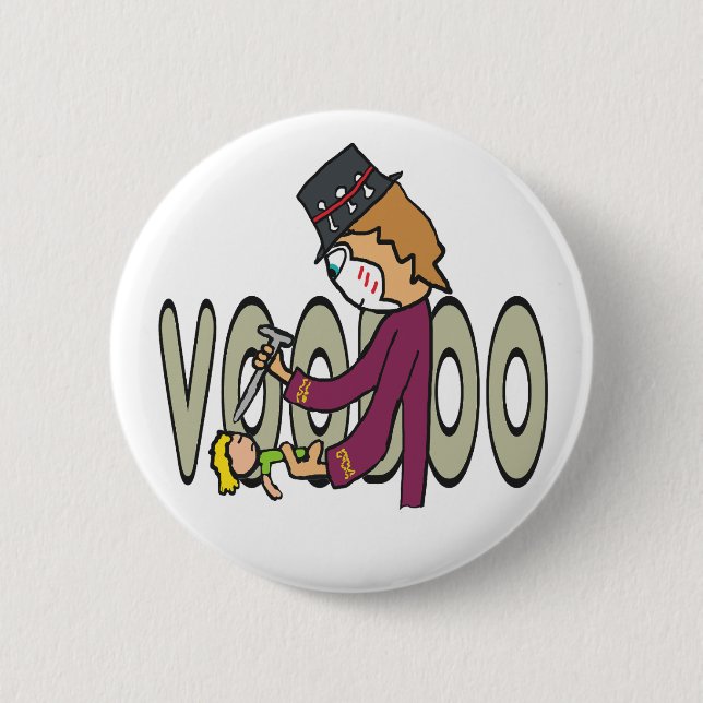 Bóton Redondo 5.08cm Voodoo (Frente)