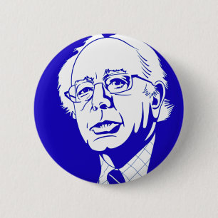 Bóton Redondo 5.08cm votação azul bernie sanders