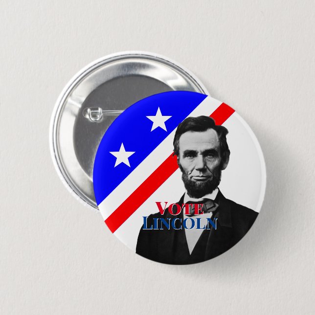 Bóton Redondo 5.08cm Votação para Abraham Lincoln (Frente & Verso)