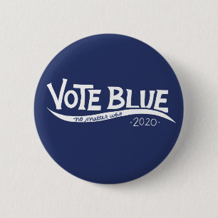 Bóton Redondo 5.08cm Votar azul não importa quem serão as eleições de 2