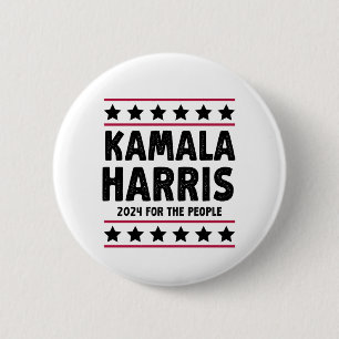 Bóton Redondo 5.08cm Votar Kamala Harris para a eleição do Presidente A