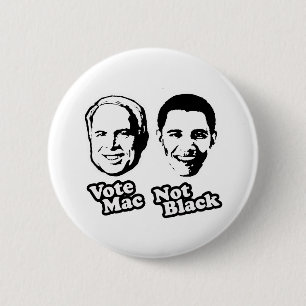 BÓTON REDONDO 5.08CM VOTAR MAC NÃO PRETO