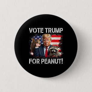 Bóton Redondo 5.08cm Votar Trump No Peanut O Esquilo 2
