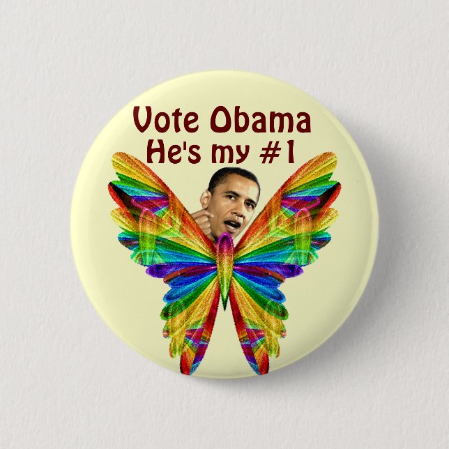 Bóton Redondo 5.08cm Vote em Obama_ (Frente)