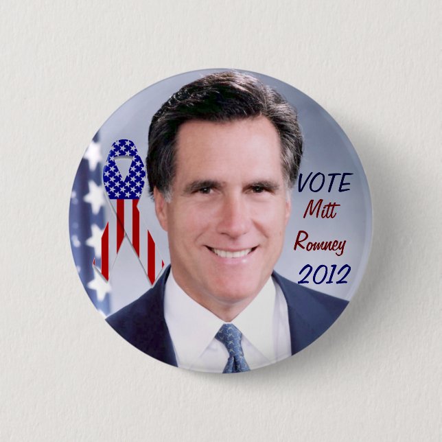 Bóton Redondo 5.08cm Vote_ Mitt Romney_ (Frente)