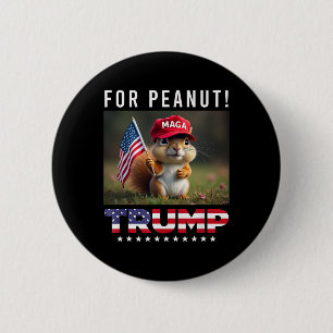 Bóton Redondo 5.08cm Vote Trump Para o Esquilo Amendoim Trump 2025 