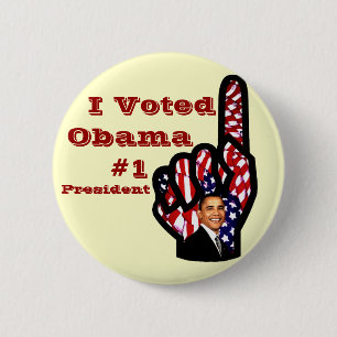 Bóton Redondo 5.08cm Votei, Barack Obama_