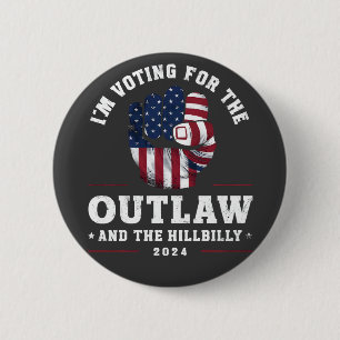 Bóton Redondo 5.08cm Voto a favor do Outlaw e do Hillbilly 2024