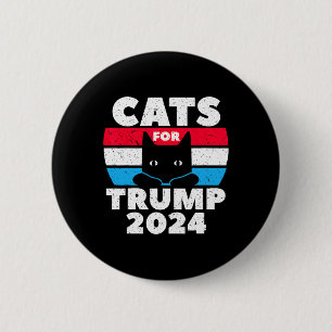 Bóton Redondo 5.08cm Voto Gatos para Debate Eleitoral de Trump 2024