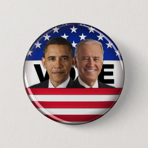 Bóton Redondo 5.08cm Voto Obama & Biden