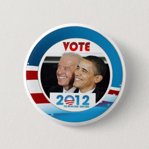 Bóton Redondo 5.08cm Voto Obama/Biden 2012