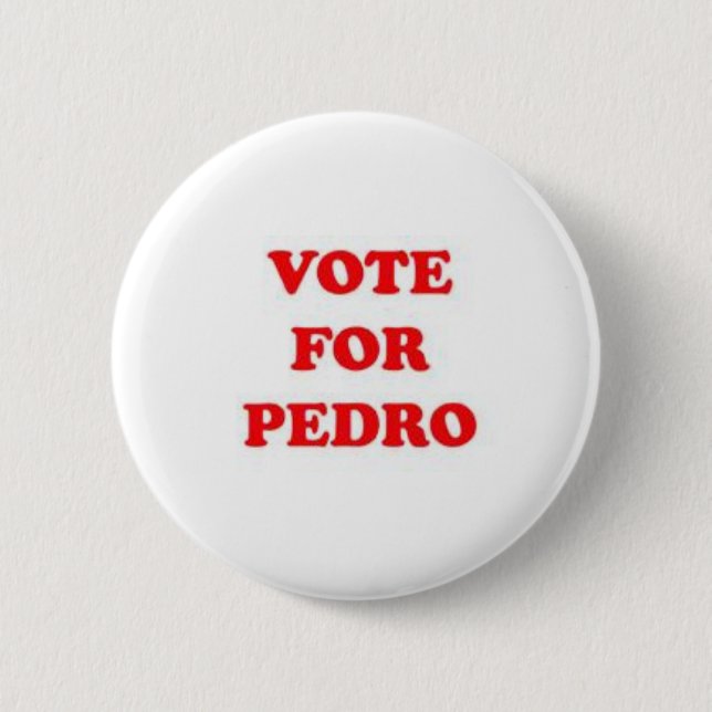 Bóton Redondo 5.08cm voto para Pedro (Frente)