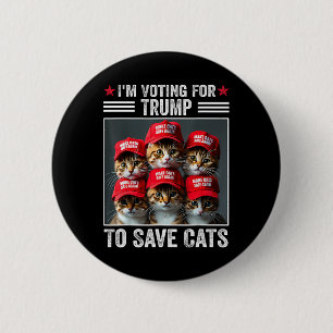 Bóton Redondo 5.08cm Voto para Trump para salvar Cats Trump 2024 Eleito