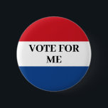 Bóton Redondo 5.08cm Voto personalizado vermelho e azul<br><div class="desc">Botão Vermelho e Azul de Votação Personalizado</div>