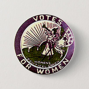 Bóton Redondo 5.08cm Votos para mulheres - botão
