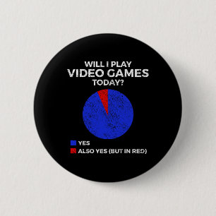 Bóton Redondo 5.08cm Vou Jogar Video Games Hoje Jogo Divertido de Jogos