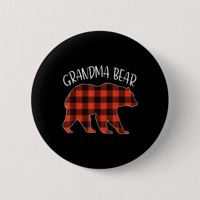 Bóton Redondo 5.08cm Vovó Bear Natal (Frente)