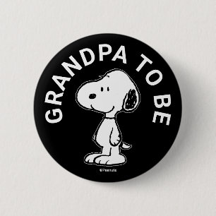 Bóton Redondo 5.08cm Vovô Chá de fraldas Snoopy Para Ser